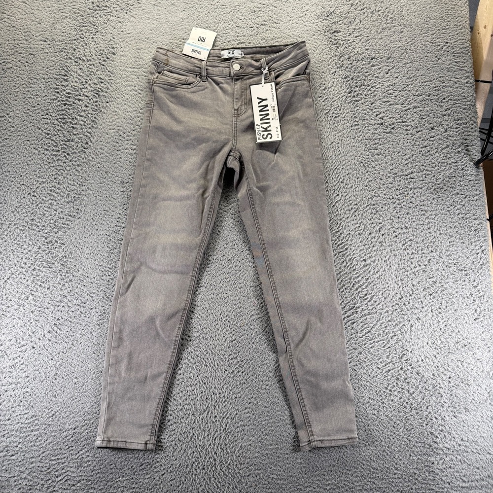 Refuge Rio‎ Jeans Women's 5 Gray Cotton Denim Skinny Mid-Rise Workwear Stretch
